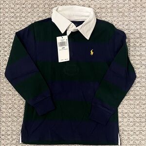 Polo by Ralph Lauren Kids Navy and Green Striped Polo